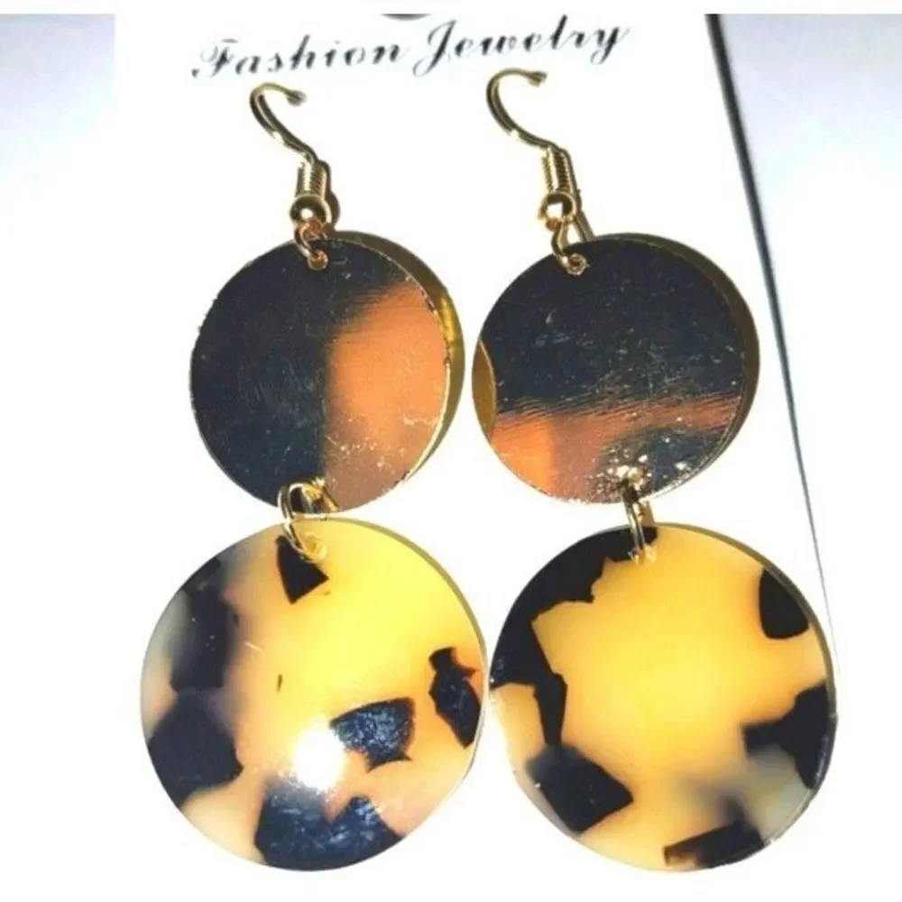Elegant Print Handmade Dangle Earrings